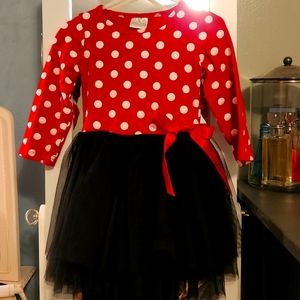 Boutique polka dot dress size small with tulle tutu.